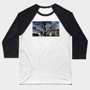 London Eye view thru trees near it Baseball T-Shirt